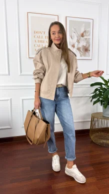 Kurtka Rosalia beżowa