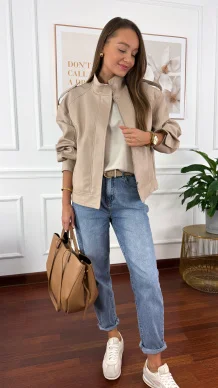 Kurtka Rosalia beżowa