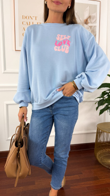 Bawełniana bluza Tisa błękitna