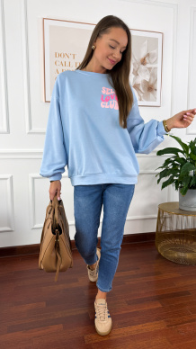 Bawełniana bluza Tisa błękitna