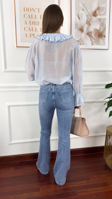 Wiskozowa koszula Meryl błękitna