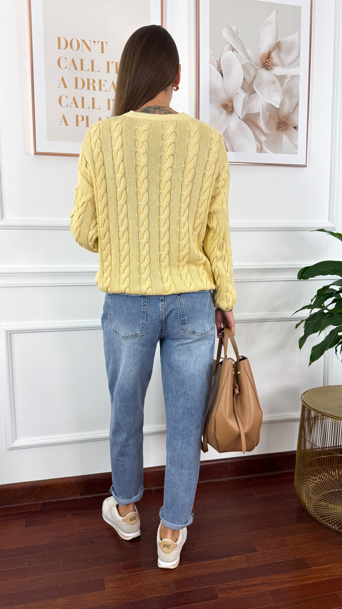 Bawełniany kardigan Merina żółty