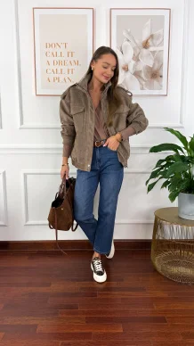 Spodnie mom fit Bloom denim