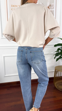 Spodnie mom fit Blush denim