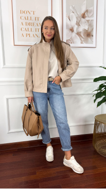 Spodnie mom fit Blush denim