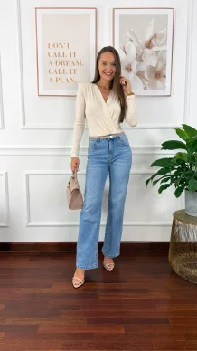 Spodnie Betty wide leg denim