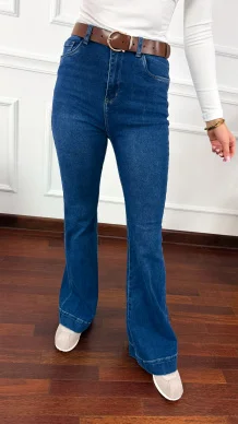 Spodnie dzwony Ivory ciemny denim