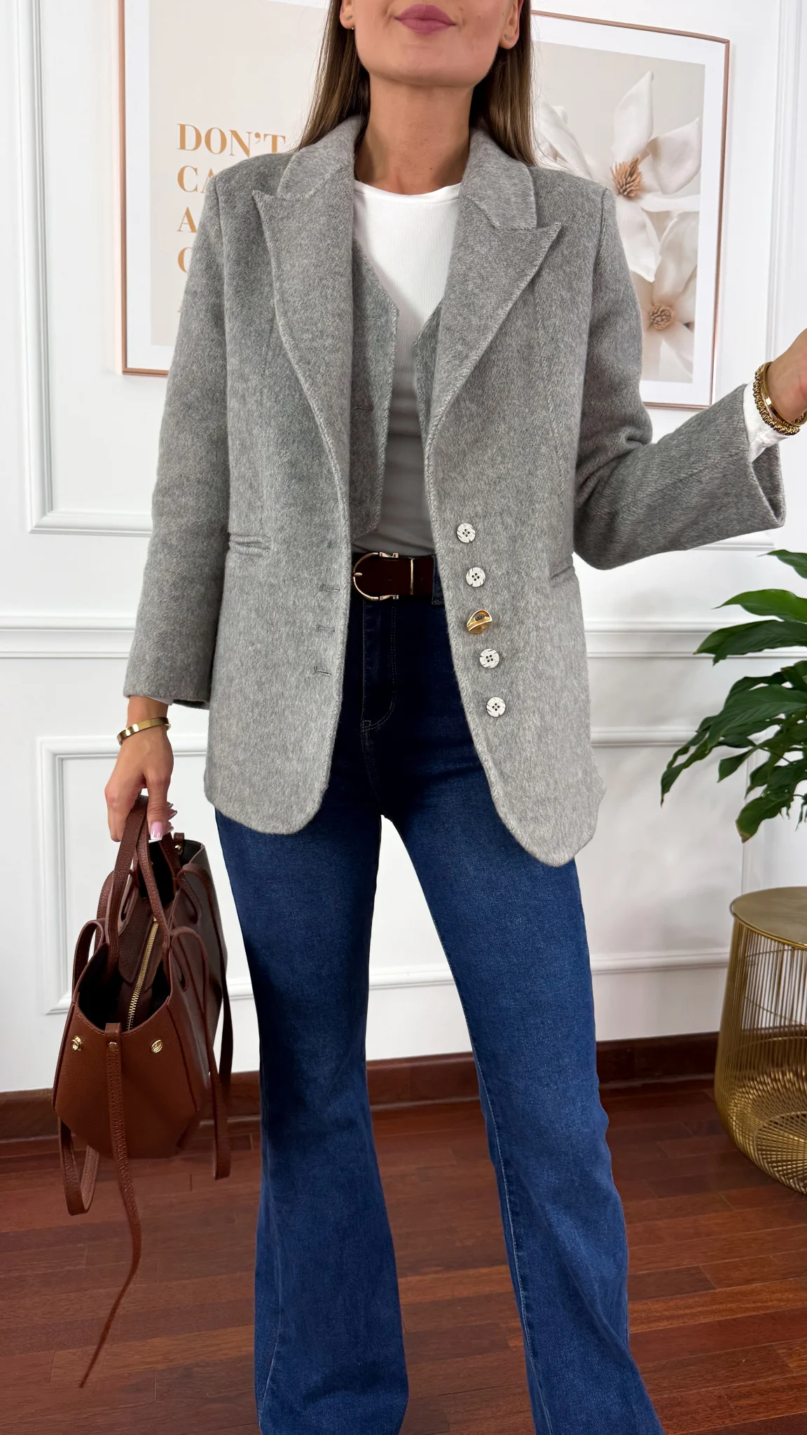 Wełniana marynarka Amira szara