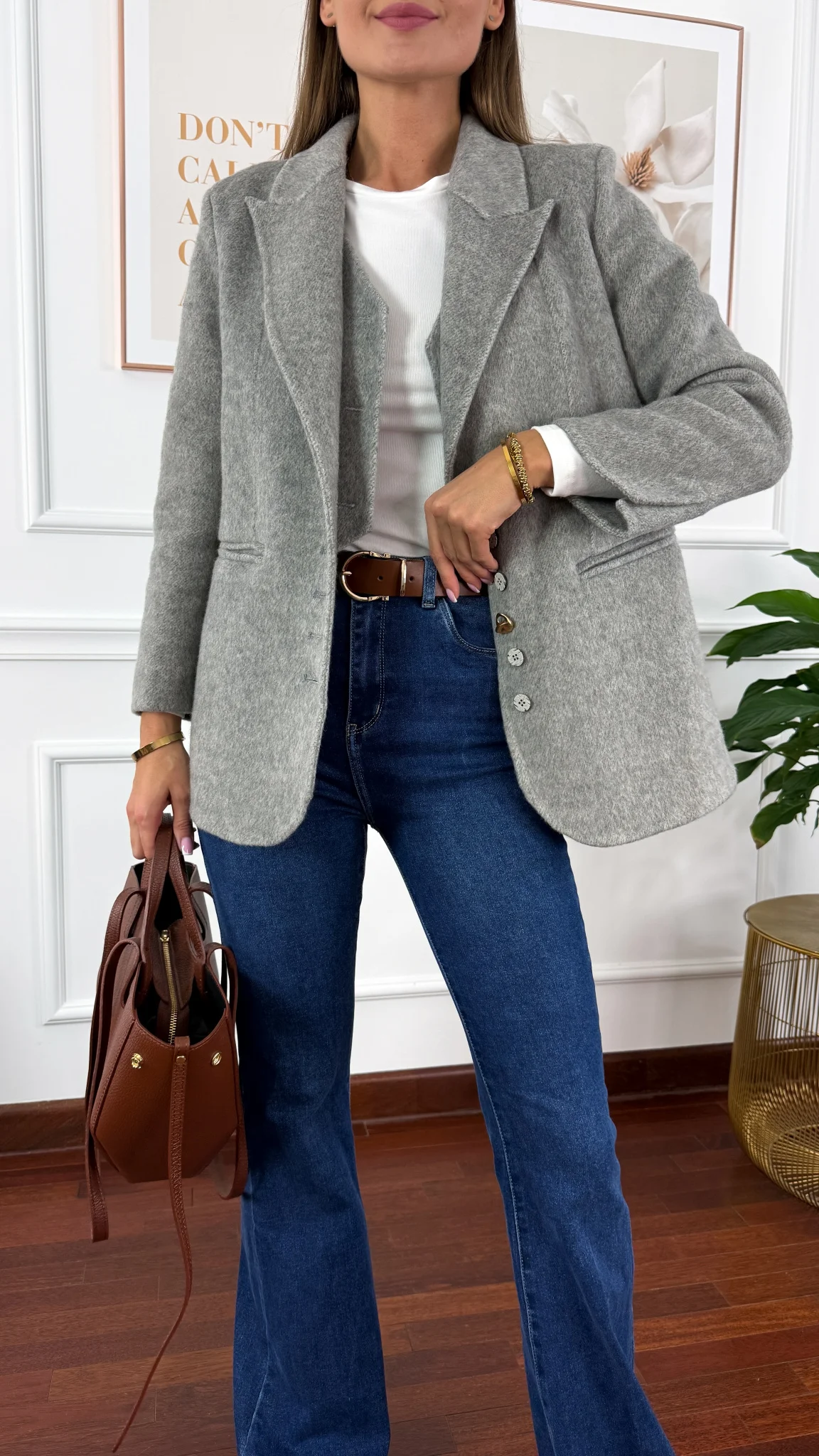 Wełniana marynarka Amira szara