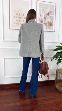 Wełniana marynarka Amira szara