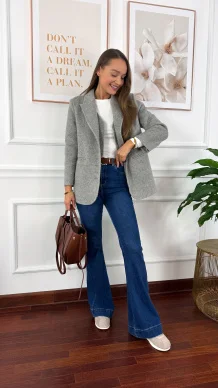 Wełniana marynarka Amira szara