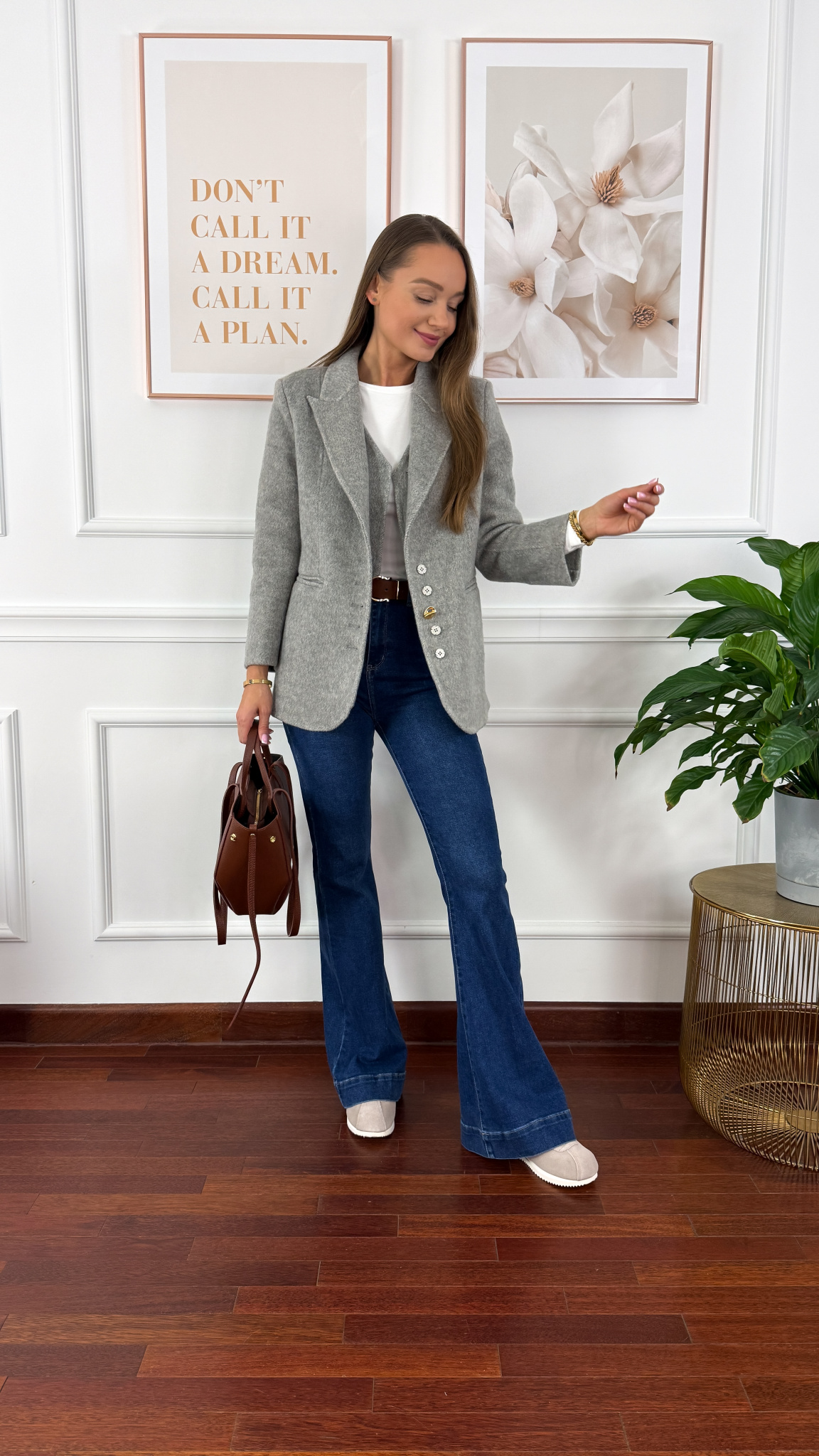 Wełniana marynarka Amira szara