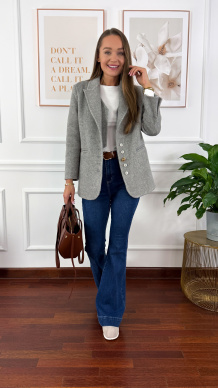 Wełniana marynarka Amira szara