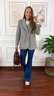 Wełniana marynarka Amira szara