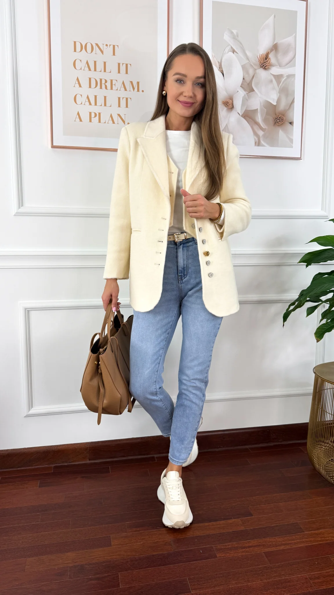 Wełniana marynarka Amira śmietanka