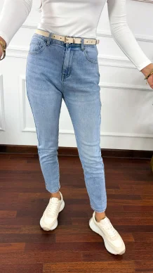 Spodnie loose fit Lumea jasny denim