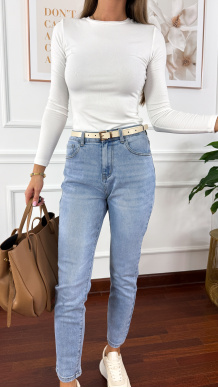Spodnie loose fit Lumea jasny denim
