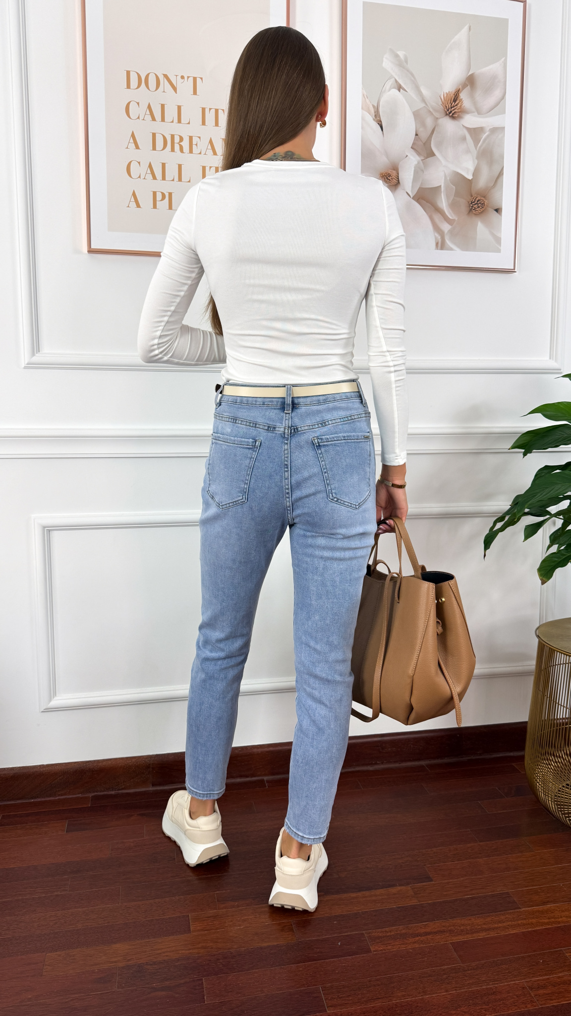 Spodnie loose fit Lumea jasny denim