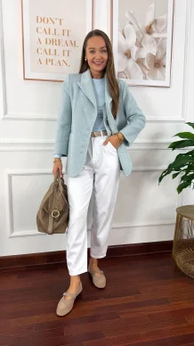 Spodnie balloon Charlotte białe