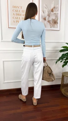 Spodnie balloon Charlotte białe