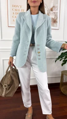 Wełniana marynarka Amira błękitna