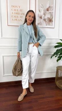 Wełniana marynarka Amira błękitna