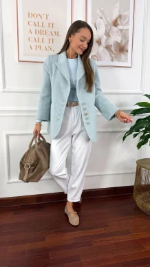 Wełniana marynarka Amira błękitna