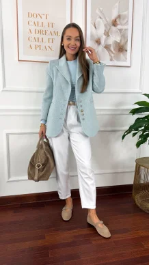 Wełniana marynarka Amira błękitna