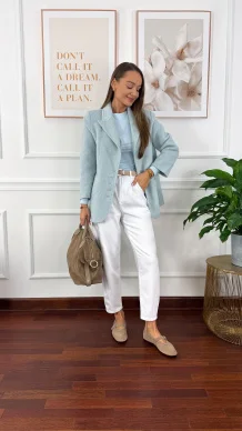 Wełniana marynarka Amira błękitna