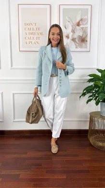 Wełniana marynarka Amira błękitna