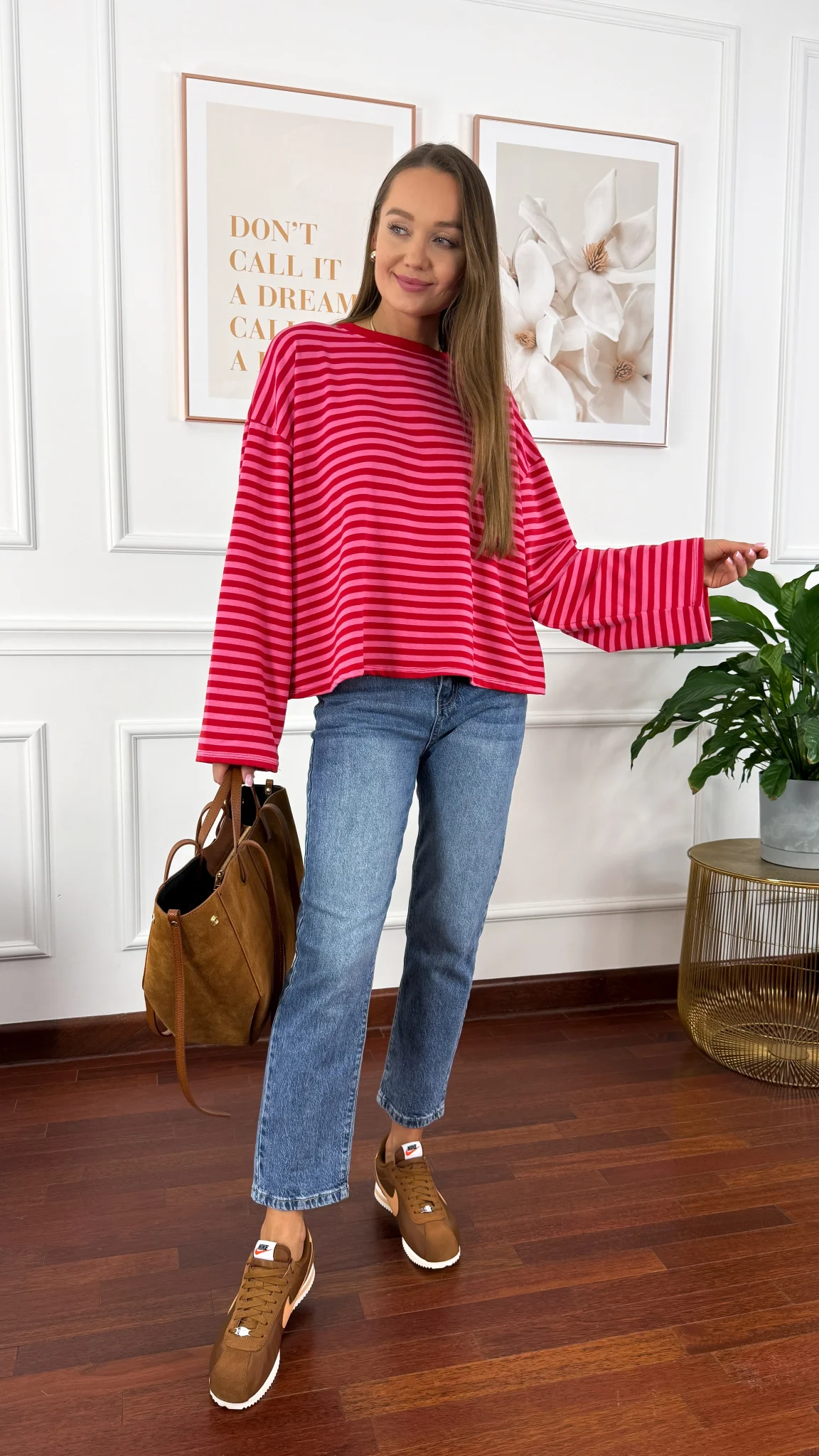 Bawełniana bluza Sally czerwono-różowa