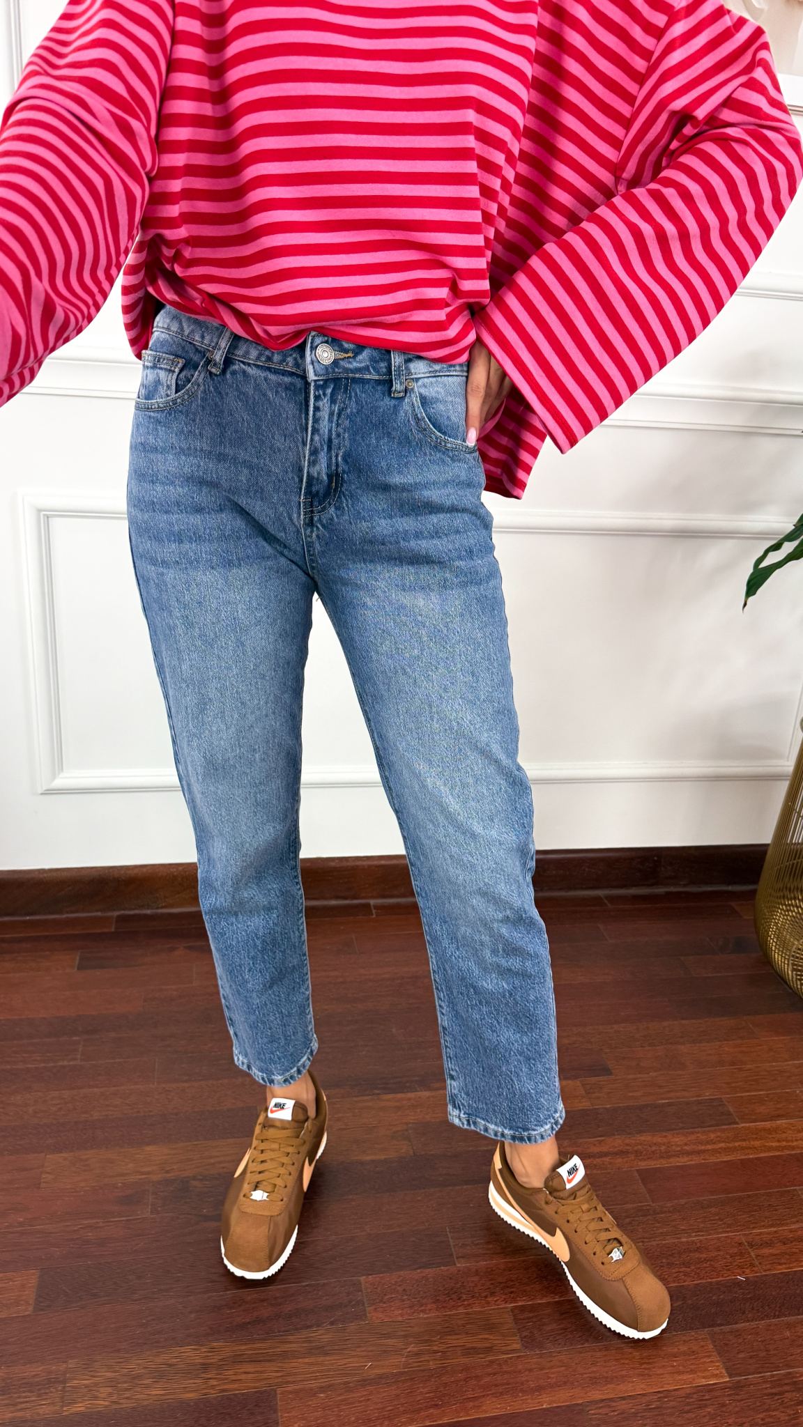 Spodnie mom fit Egle denim