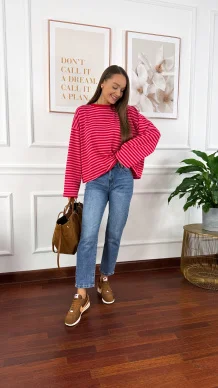 Spodnie mom fit Egle denim