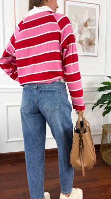 Spodnie mom fit Vito denim