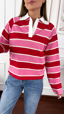 Bawełniana bluzka Stone w paski