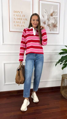 Bawełniana bluzka Stone w paski