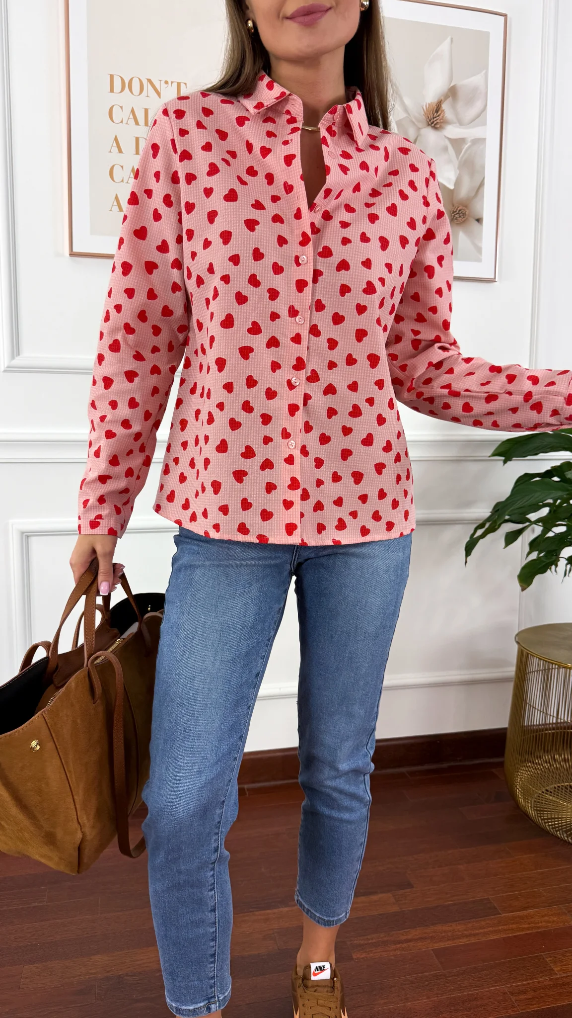 Koszula w serca Lara czerwona