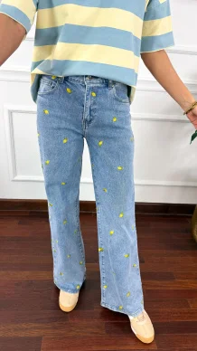 Spodnie wide leg Tracy denim