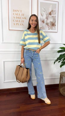 Spodnie wide leg Tracy denim