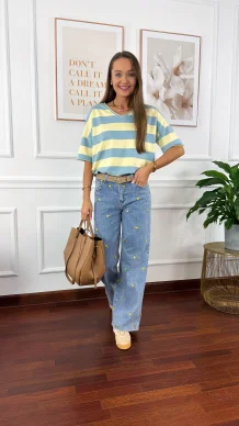Spodnie wide leg Tracy denim