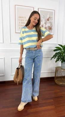 Spodnie wide leg Tracy denim