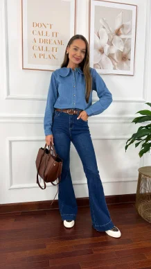 Bawełniana koszula Buena denim