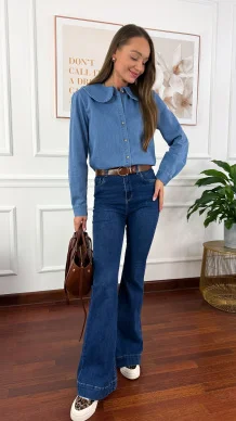 Bawełniana koszula Buena denim