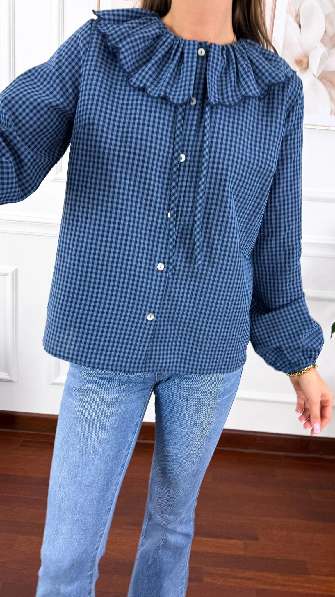 Bawełniana koszula Rosa granatowa