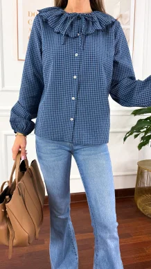 Bawełniana koszula Rosa granatowa