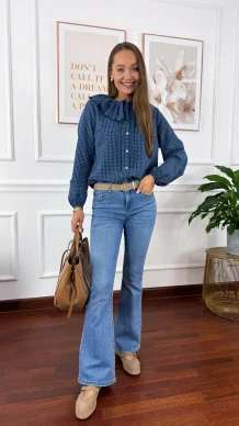 Bawełniana koszula Rosa granatowa