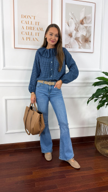 Spodnie dzwony Velora denim