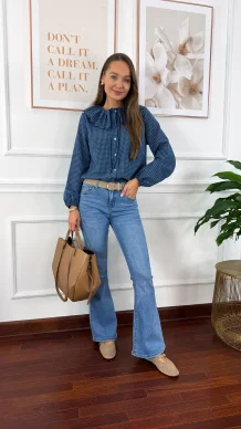 Spodnie dzwony Velora denim