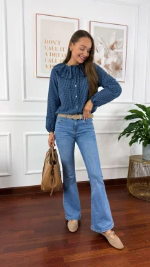 Spodnie dzwony Velora denim