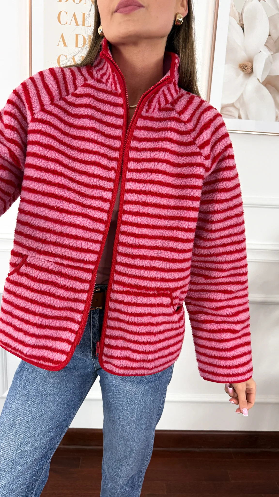 Bluza polarowa Selena w paski